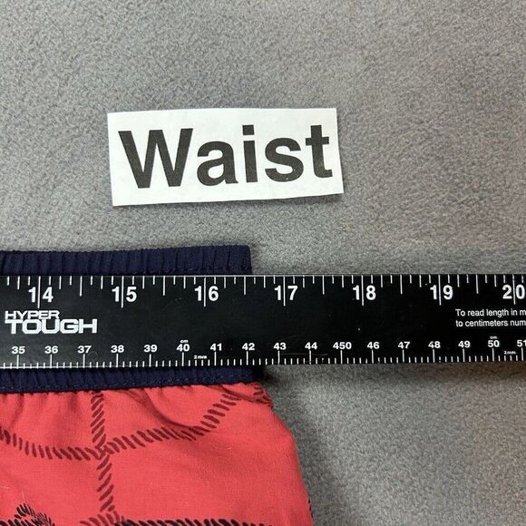 LL Bean Swim Trunks Mens‎ Sz Medium Lined Shorts Red Drawstring 9” Inseam Knots - Picture 4 of 9